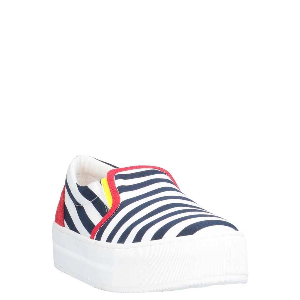 Les Copains Italian Brand Striped Slip-On Shoes